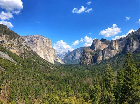 Tunnel View In Yosemite National Park California Hiking