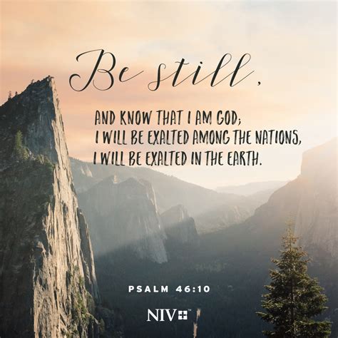 NIV Verse Of The Day Psalm 46 10