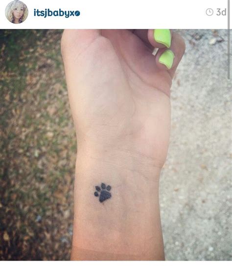 Tiny Paw Print Tattoo On Wrist Viraltattoo