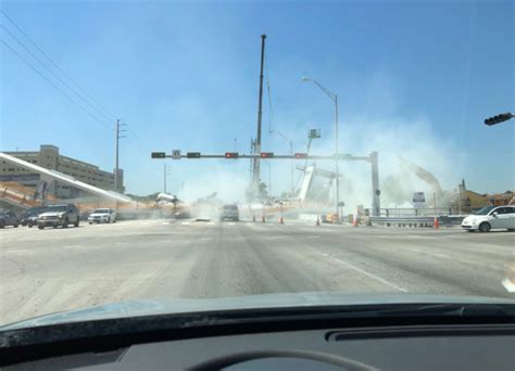Video shows pile of rubble following collapse of miami beach building. Disastrous Miami bridge collapse raises serious ...