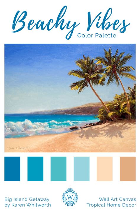 Palm Trees And Beach Vibes Tropical Decor Beach House Color Palette