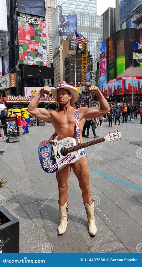 Naked Cowboy In Times Square Editorial Image Cartoondealer Hot Sex Picture