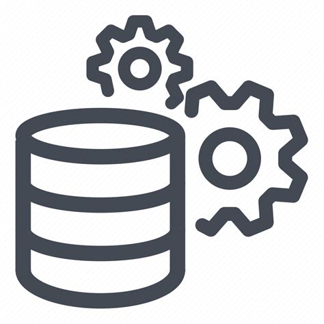 Compute Computing Data Database Gears Icon Download On Iconfinder