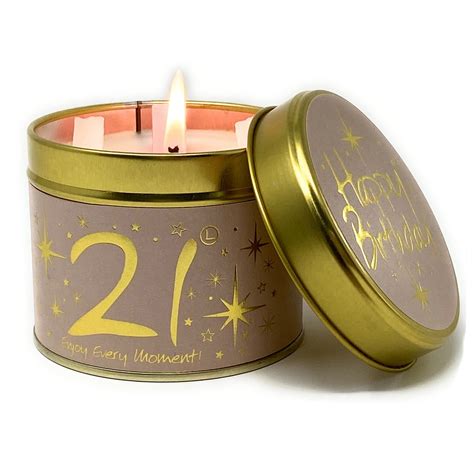 21st Birthday Scented Candle Tin Spencer Thorn