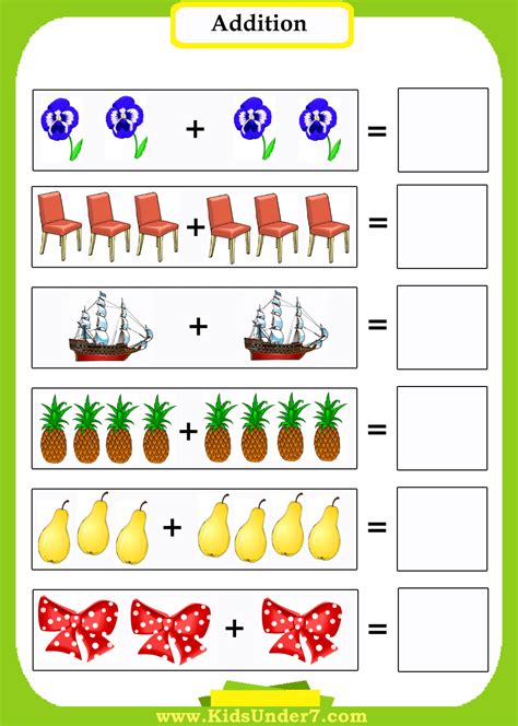 Addition Worksheet For Preschool