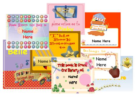 Free Book Label Templates For Your Kids And You Can Personalize The
