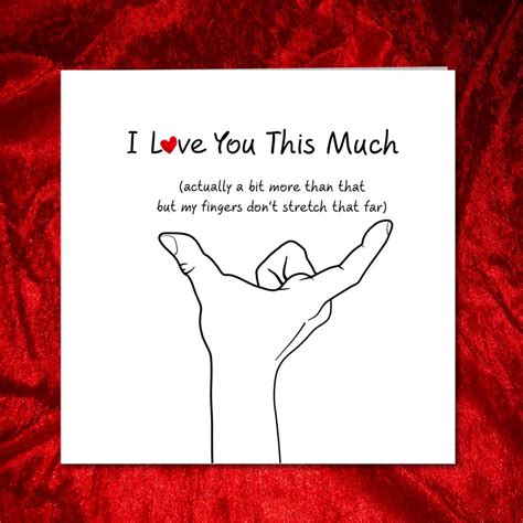 Love You This Much Card Husband Or Boyfriend Card Valentines Day
