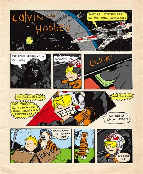 Star Wars Themed Calvin And Hobbes Comic Hobbes Isn T Ready To Take