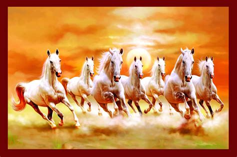 Seven Horse Running Hd Wallpaper Carrotapp
