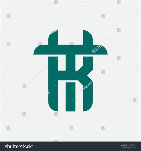 initial letter k t kt tk stock vector royalty free 1897525795