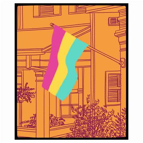 lgbt pansexual pride poster handmade print pride art a4 poster gay lesbian transgender bisexual