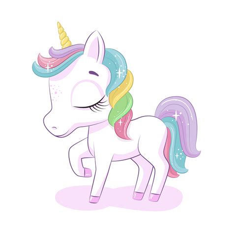 Cute Baby Unicorn Character 1213393 Download Free Vectors Clipart