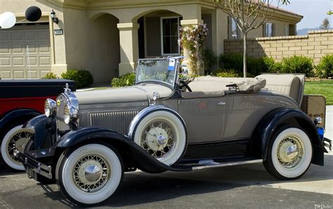 1931 Ford Model A Roadster Beige With Top Down Fvl Aacare Pin