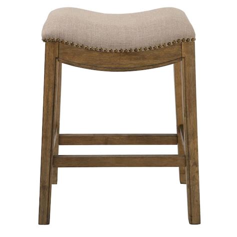 New Ridge Home Goods Saddle Backless Natural Wood 255 In Counter