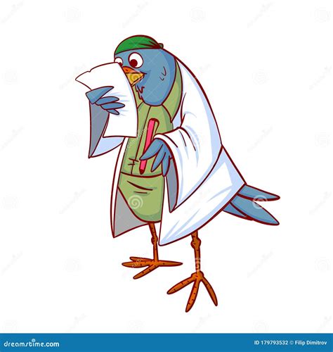 Bird Doctor Colorful Vector Illustration Stock Vector Illustration Of