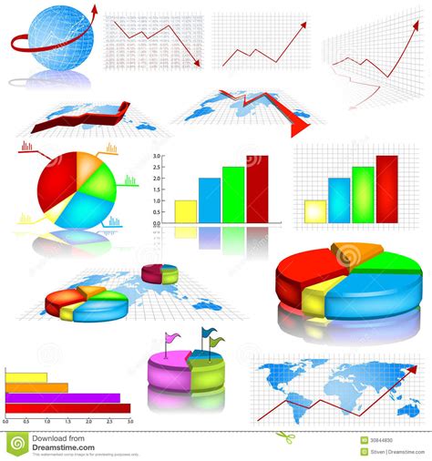 Statistic Graph Illustrations Stock Vector - Illustration of financial ...