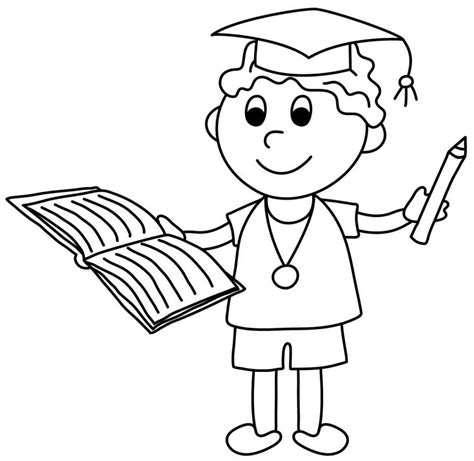 Imagens De Crianças Estudando Para Colorir