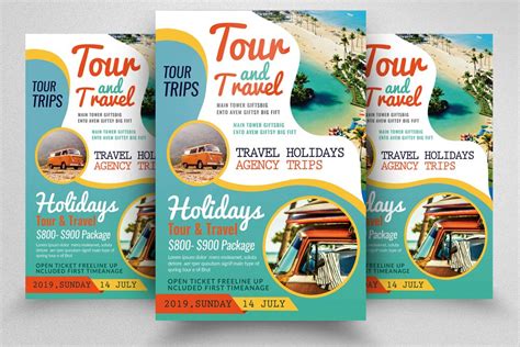 Tour And Travel Flyer Template Flyer Templates ~ Creative Market