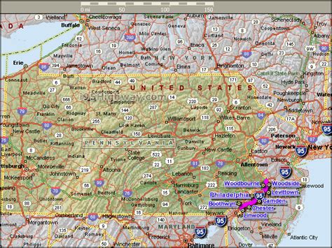 Pennsylvania Map And Pennsylvania Satellite Images