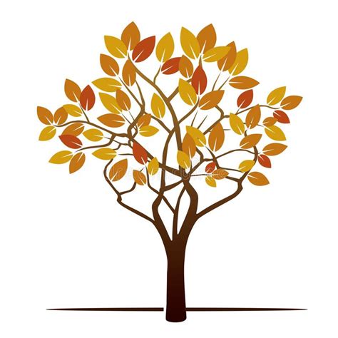 Autumn Tree Vector Illustration Stock Vector Illustration Of Graphic