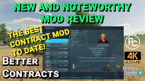 Better Contracts Mod Review Farming Simulator 22 Youtube