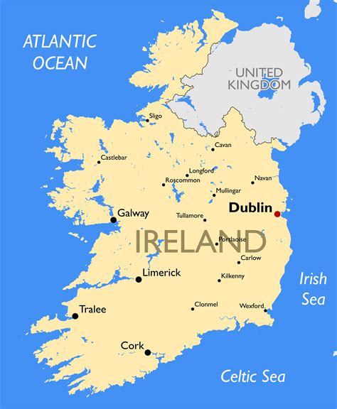 Political Location Map Of Ireland Highlighted Contine
