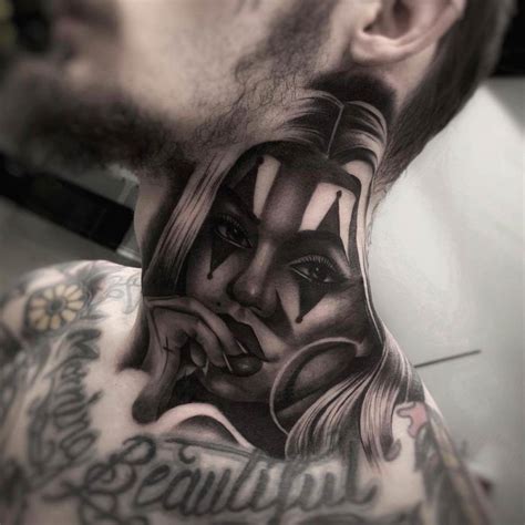 50 incredibly cool neck tattoos for men and women straight blasted blas in 2020 neck