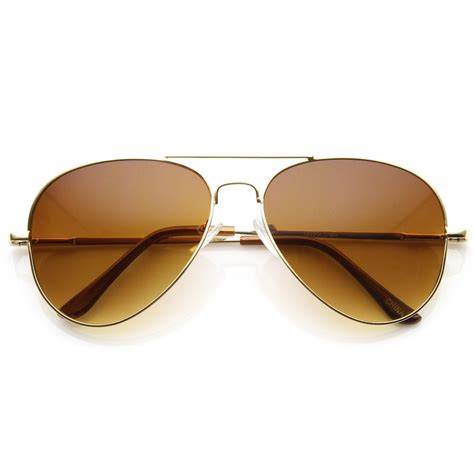 Classic Aviator Sunglasses Retro Metal Frame Zerouv
