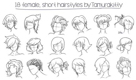18 Female Short Hairstyles By Tamurakitty On Deviantart