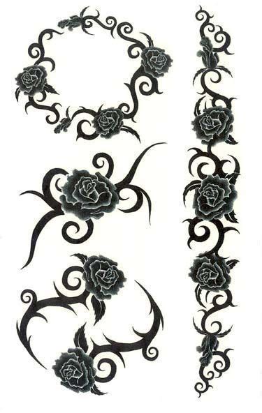 Image Result For Black Rose With Thorns Tattoo Thorn Tattoo Tribal