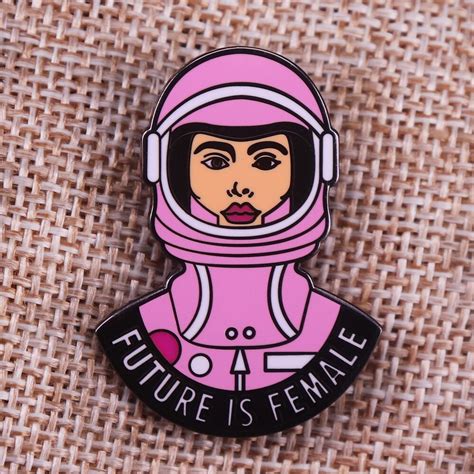 Women Astronaut Hard Enamel Pin Feminist T Womens Rights