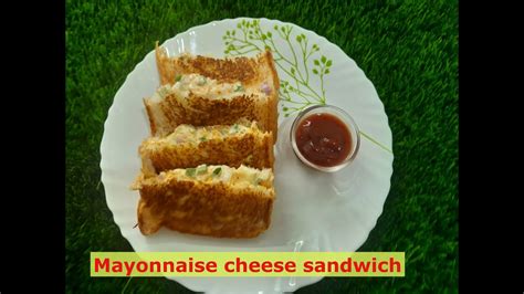 veg cheese mayonnaise sandwich on tawa मेयोनेज़ सैंडविच sandwich recipe shubriti