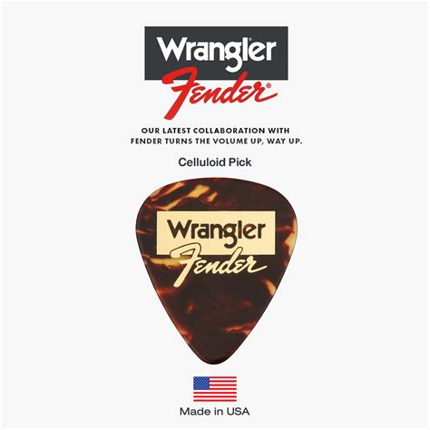 Fender® X Wrangler® Celluloid Pick ปี๊กกีตาร์ Limited Edition ทรง 351