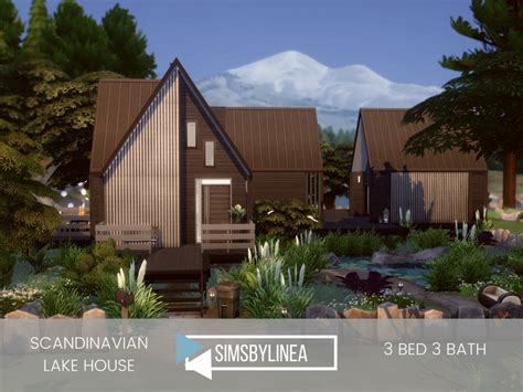 Scandinavian Lake House By Simsbylinea From Tsr • Sims 4 Downloads