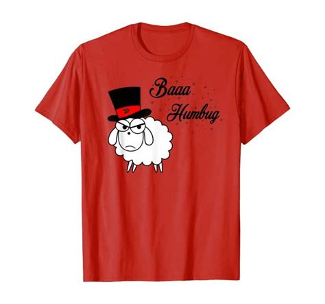 Baaa Humbug Sheep Funny Bah Humbug Holiday Christmas Scrooge T Shirt