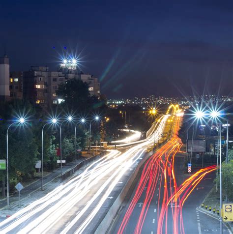 Free Images Road Skyline Traffic Night Automobile Highway