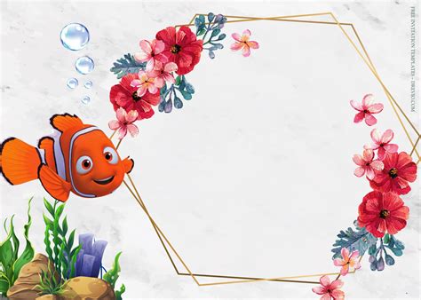 Find And Lost In Finding Nemo Birthday Invitation Templates Type Two Download Hundreds FREE