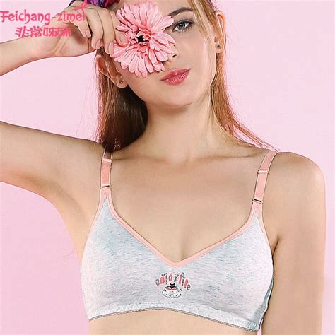 Free Shipping Feichangzimei Girls Underwear Girls Bra Cotton Solid