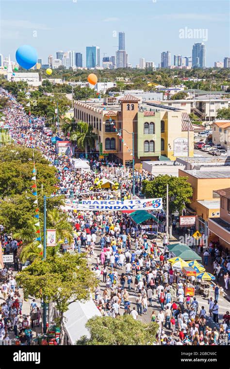 Miami Florida Little Havana Calle Ocho Carnaval Carnival Hispanic Festival Street Fair Banner