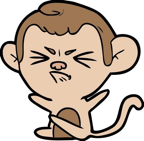 Cartoon Angry Monkey 12543419 Vector Art At Vecteezy