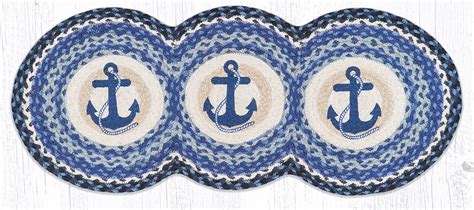 Tcp 443 Navy Anchor Braided Tri Circle Table Runner The Weed Patch