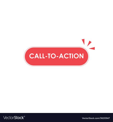 Call To Action Round Button With Click Effect Vector Image