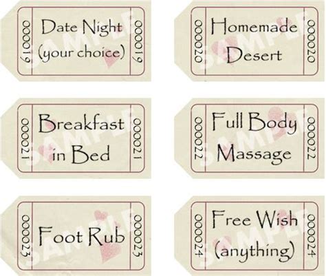 Romantic Coupons To Download Personalize And Print Coupons For