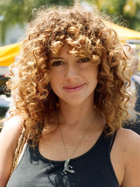 Parting curly or wavy bangs in the center opens up your forehead ever so slightly without foregoing texture. Travel Two | Curly hair styles naturally, Curly hair ...