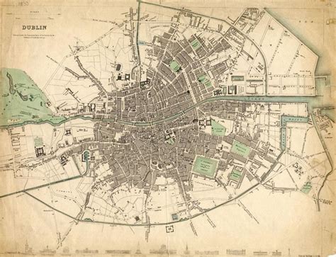 1916 Dublin Map Map Of Dublin In 1916 Ireland