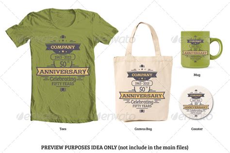 Vintage Style Anniversary Tees Bundle By Thedesignfor Graphicriver