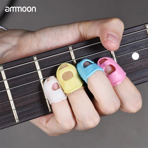 Buy Ammoon 12pcs Electric Guitar Fingertip Protectors