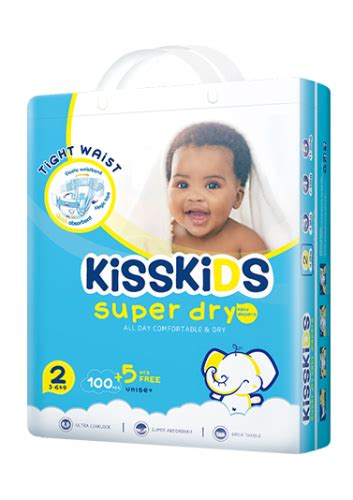 Kisskids Super Dry Baby Diaper Size 2 105ct