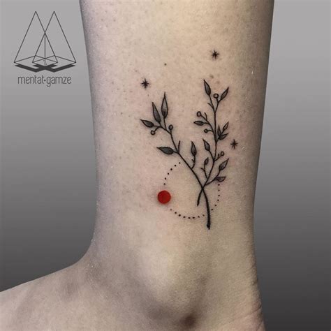 The Red Dot Before And After Dot Tattoos Mini Tattoos Flower Tattoos