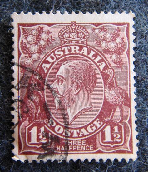 Australian Stamp Australian 1913 36 Brown 1 12d 1 12 Penny King Ge